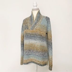 Prana “Claus” Chunky Knit Shawl Neck Sweater - Size S